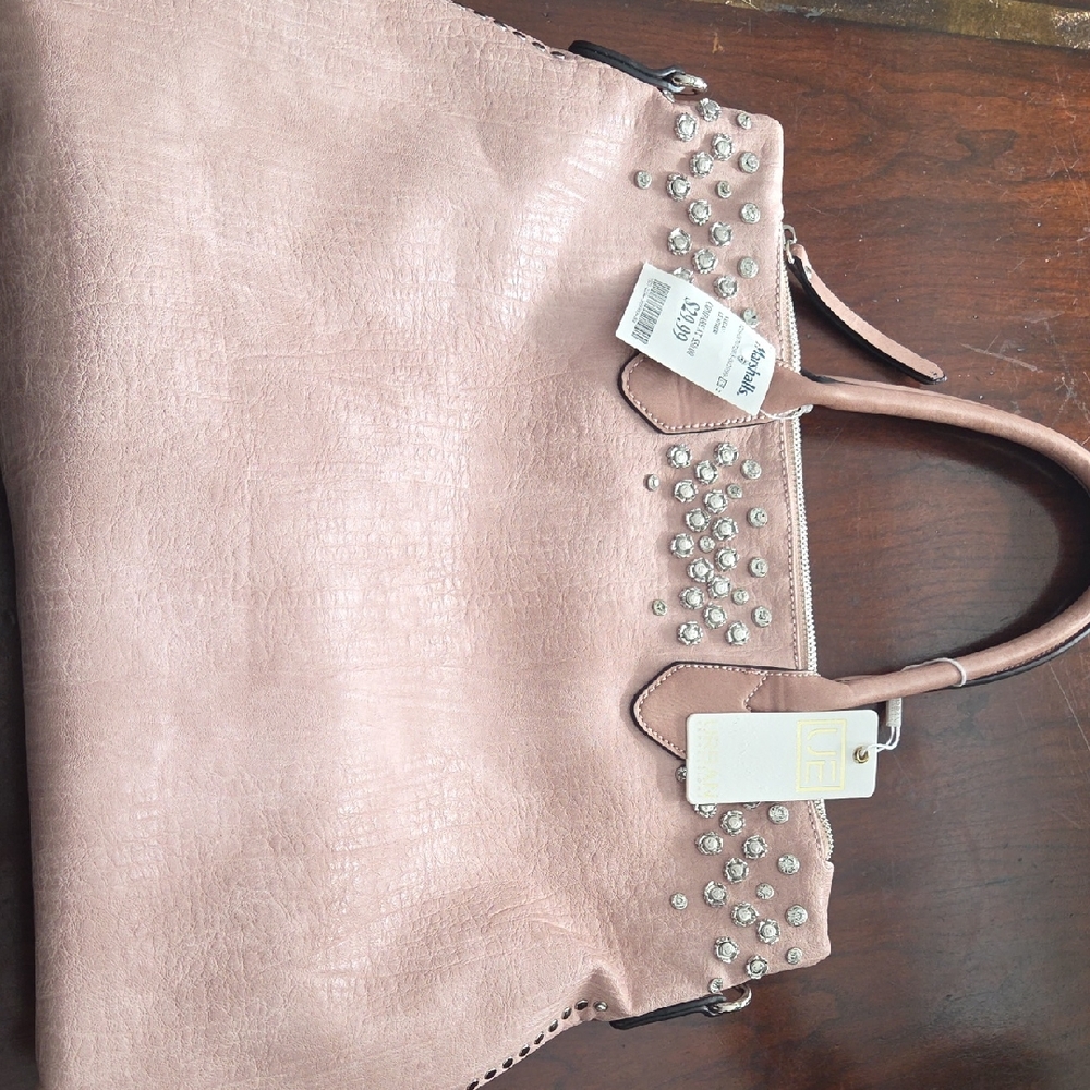 Urban Expressions Blush Pink Studded Tote